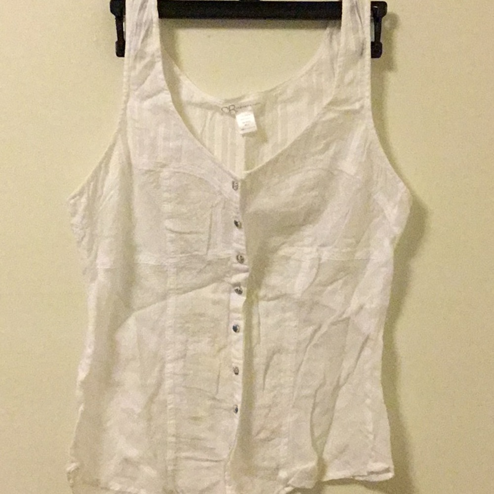 Charlotte Russe White See-through Tank Top